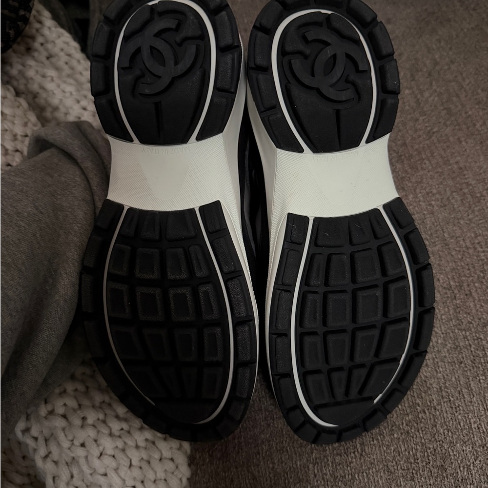 CHANEL Black and Gray Sneakers - Picture 7 of 8